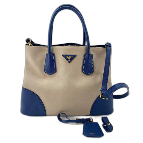 PRADA Canapa 2WAY Handbag canvas beige WS32382