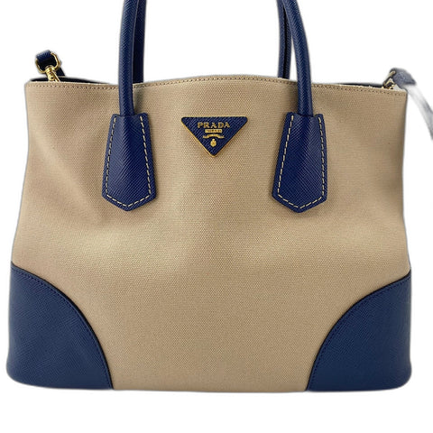 PRADA Canapa 2WAY Handbag canvas beige WS32382