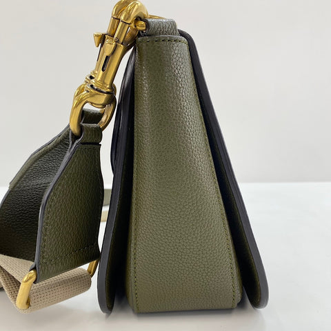 GUCCI Jackie 2WAY Shoulder Bag leather green WS32384