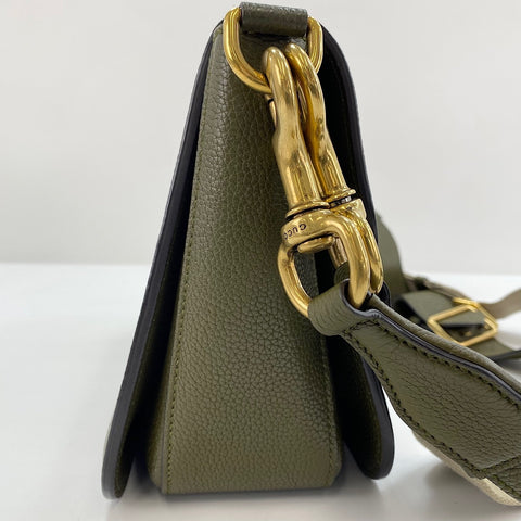 GUCCI Jackie 2WAY Shoulder Bag leather green WS32384
