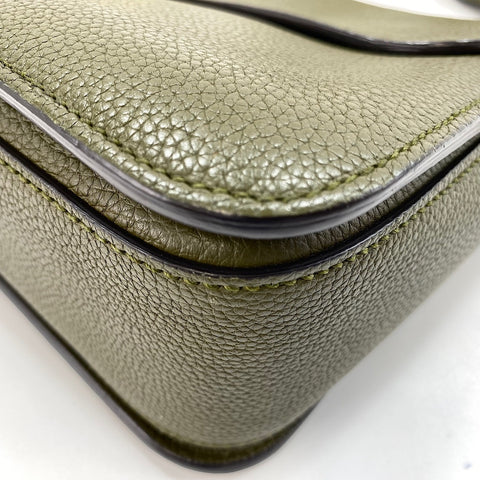 GUCCI Jackie 2WAY Shoulder Bag leather green WS32384