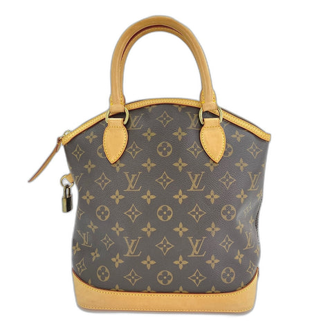 LOUIS VUITTON Lockit Handbag Brown WS32386
