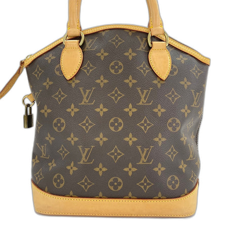 LOUIS VUITTON Lockit Handbag Brown WS32386