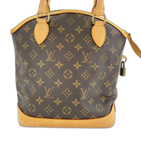 LOUIS VUITTON Lockit Handbag Brown WS32386