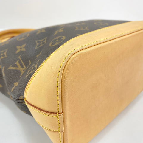 LOUIS VUITTON Lockit Handbag Brown WS32386