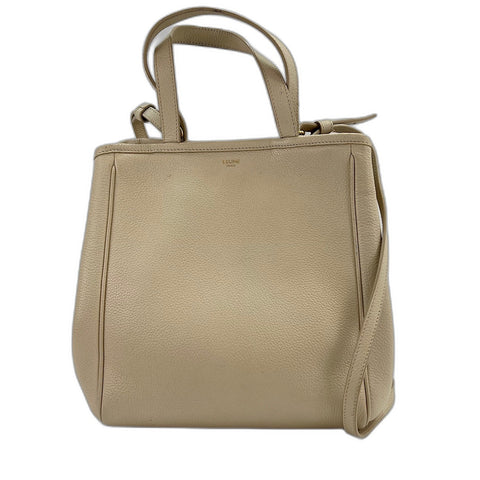 CELINE Small Foldable Cover 2WAY Handbag beige WS32399