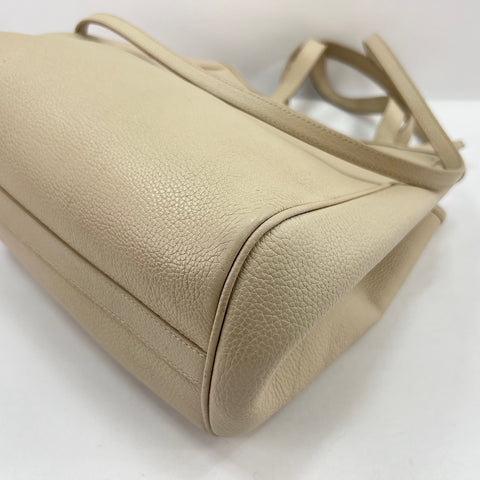 CELINE Small Foldable Cover 2WAY Handbag beige WS32399