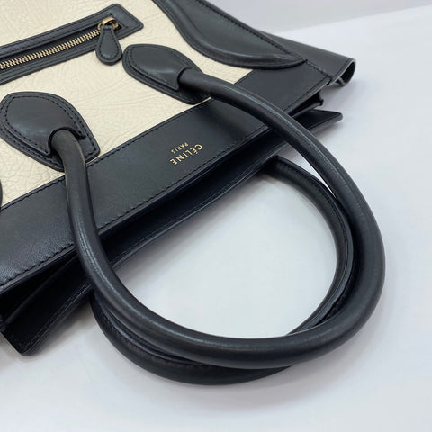 CELINE Luggage micro Handbag leather black WS32400