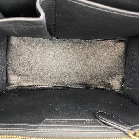 CELINE Luggage micro Handbag leather black WS32400
