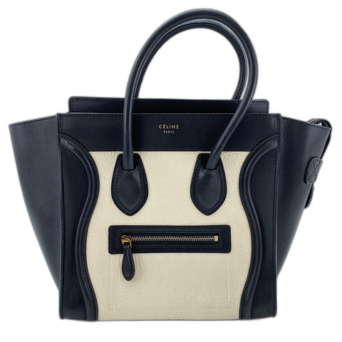 CELINE Luggage micro Handbag leather black WS32400