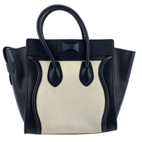 CELINE Luggage micro Handbag leather black WS32400