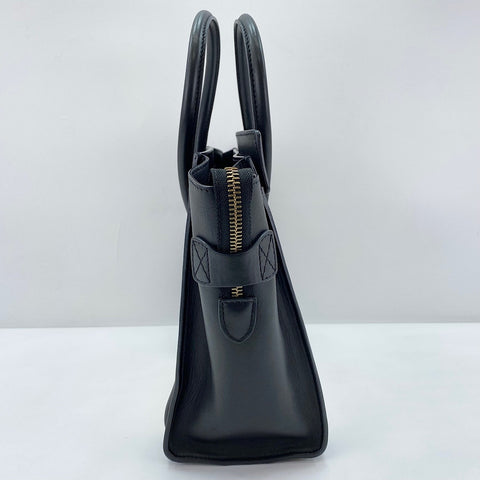 CELINE Luggage micro Handbag leather black WS32400