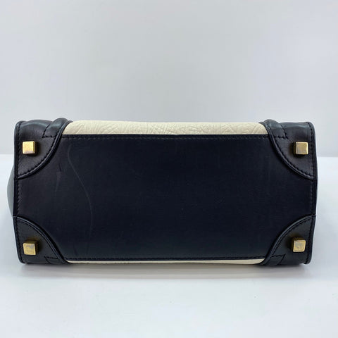 CELINE Luggage micro Handbag leather black WS32400