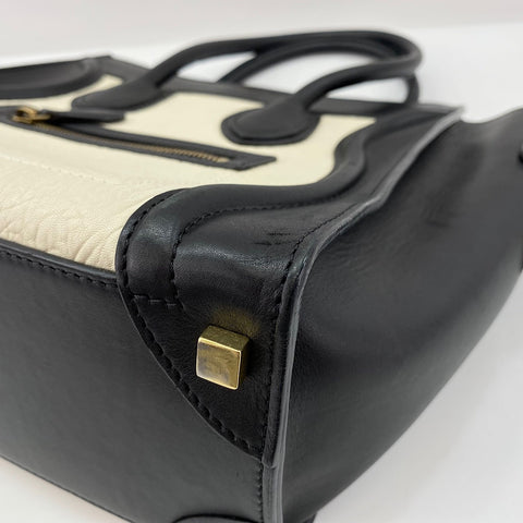 CELINE Luggage micro Handbag leather black WS32400