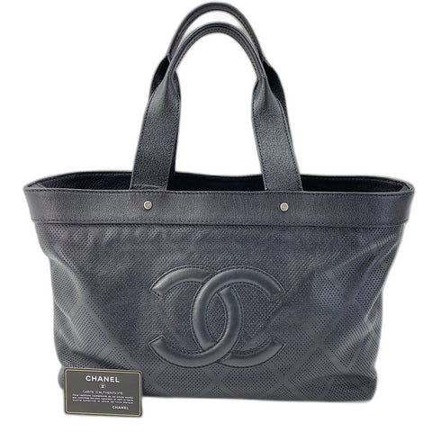 CHANEL Tote Bag leather black WS32403