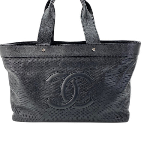 CHANEL Tote Bag leather black WS32403