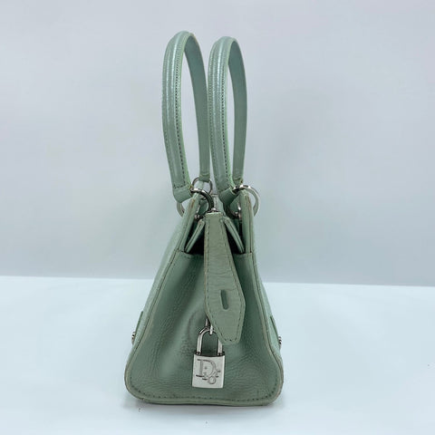 Christian Dior Canage Handbag leather green WS32406