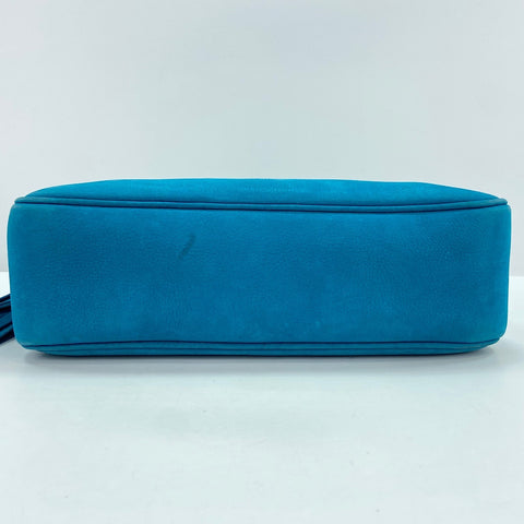 GUCCI Soho Shoulder Bag leather blue WS32407