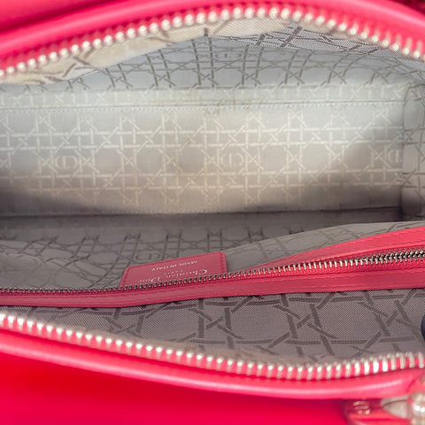 Christian Dior Lady Christian Dior Large 2WAY Handbag leather pink WS32410