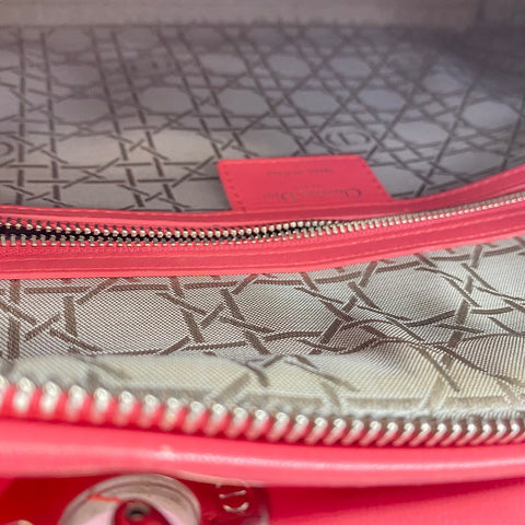 Christian Dior Lady Christian Dior Large 2WAY Handbag leather pink WS32410