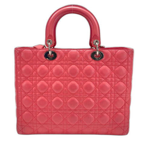Christian Dior Lady Christian Dior Large 2WAY Handbag leather pink WS32410