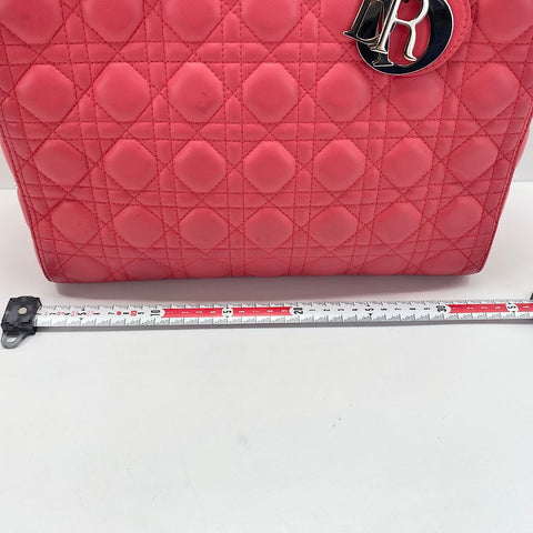 Christian Dior Lady Christian Dior Large 2WAY Handbag leather pink WS32410