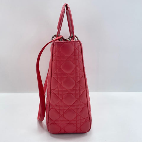 Christian Dior Lady Christian Dior Large 2WAY Handbag leather pink WS32410