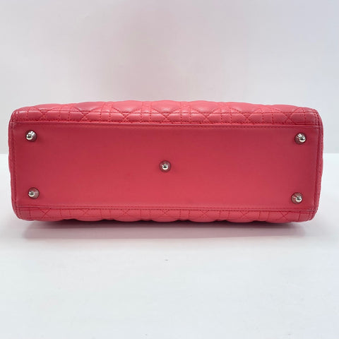 Christian Dior Lady Christian Dior Large 2WAY Handbag leather pink WS32410