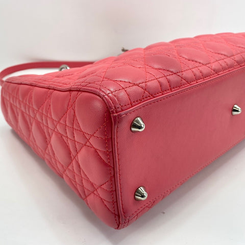 Christian Dior Lady Christian Dior Large 2WAY Handbag leather pink WS32410