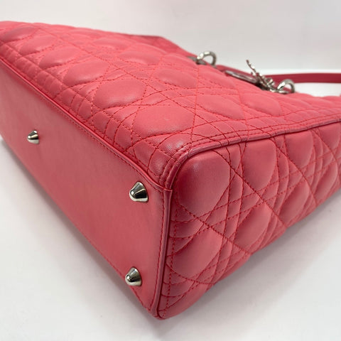 Christian Dior Lady Christian Dior Large 2WAY Handbag leather pink WS32410