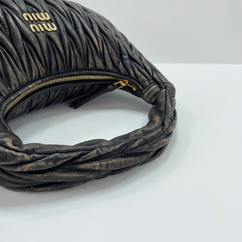 Miu Miu Wonder Matelasse Handbag leather Brown WS32413