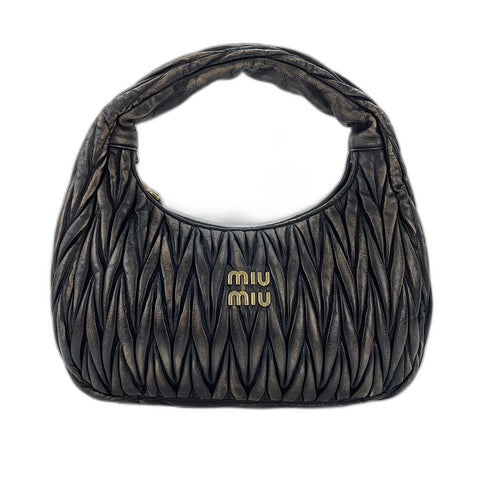 Miu Miu Wonder Matelasse Handbag leather Brown WS32413