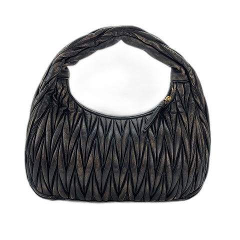 Miu Miu Wonder Matelasse Handbag leather Brown WS32413