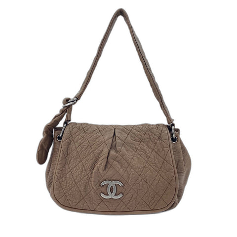CHANEL Matrasse Shoulder Bag leather Brown WS32414