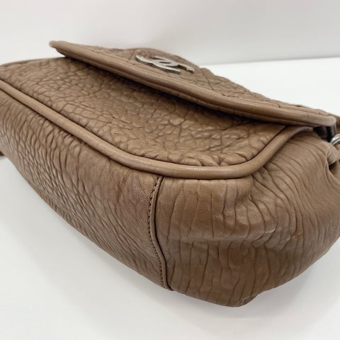 CHANEL Matrasse Shoulder Bag leather Brown WS32414