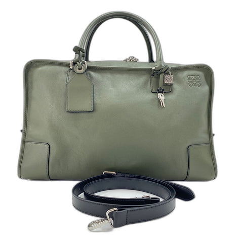 LOEWE Amazona 44 Anagram Handbag leather green WS32415