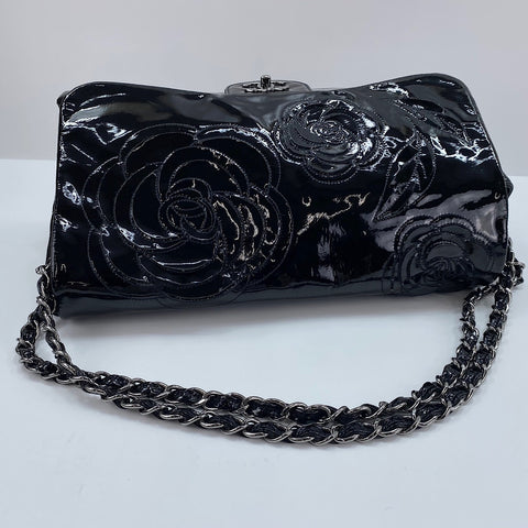 CHANEL Camelia Shoulder Bag enamel black WS32417