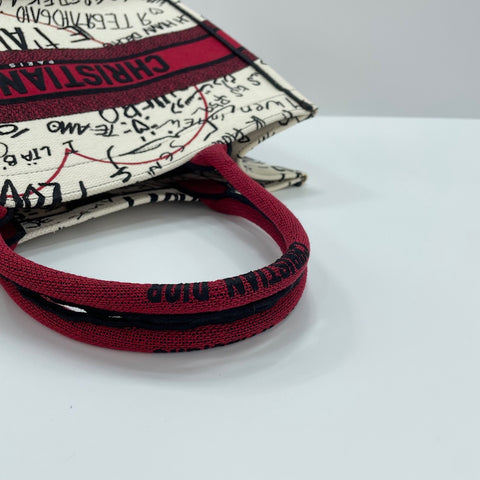 Christian Dior Canvas Book Tote Amour Collection Medium Tote Bag canvas multicolor WS32418