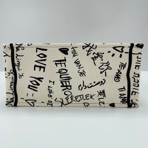 Christian Dior Canvas Book Tote Amour Collection Medium Tote Bag canvas multicolor WS32418
