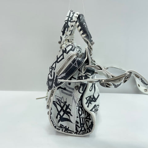 BALENCIAGA Neo Kagol XS 2WAY Handbag leather white WS32420