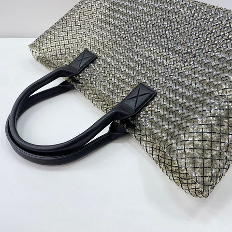 BOTTEGAVENETA INTRECCIATO Cavaclear Tote Bag PVC black WS32424