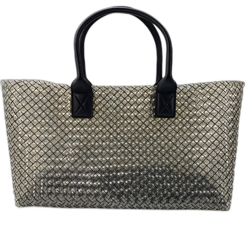 BOTTEGAVENETA INTRECCIATO Cavaclear Tote Bag PVC black WS32424