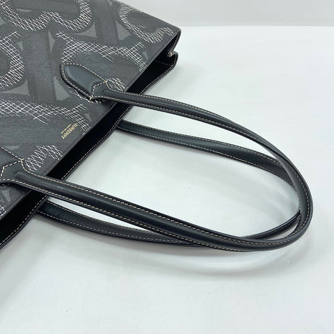 BURBERRY Monogram canvas Tote Bag PVC black WS32431