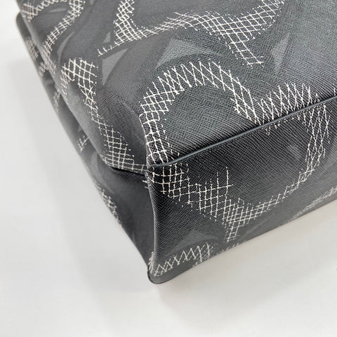 BURBERRY Monogram canvas Tote Bag PVC black WS32431