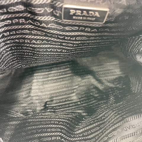 PRADA 2-way, triangle logo Boston bag black WS32433
