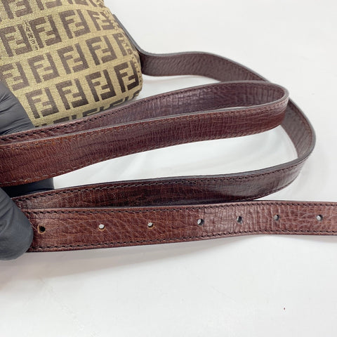 FENDI Shoulder Bag canvas beige WS32434