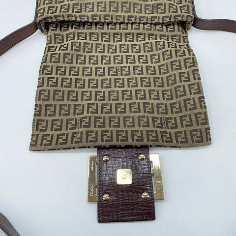 FENDI Shoulder Bag canvas beige WS32434