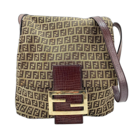 FENDI Shoulder Bag canvas beige WS32434