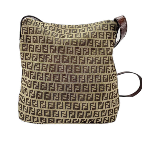 FENDI Shoulder Bag canvas beige WS32434