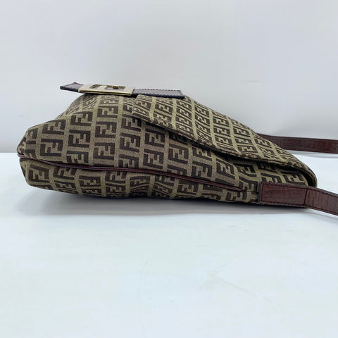 FENDI Shoulder Bag canvas beige WS32434